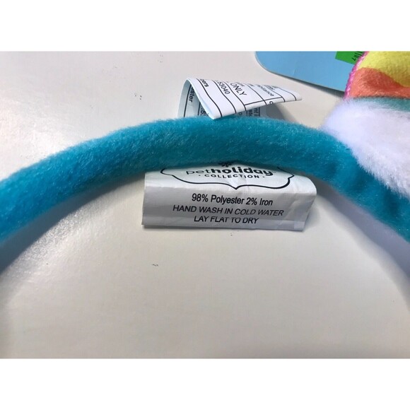 New Rainbow Pet Antlers Holiday Christmas Headband Reindeer Costume Small - Picture 5 of 5